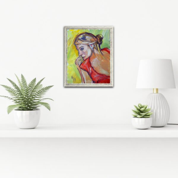 In Thought. Oil on canvas. - Image 7
