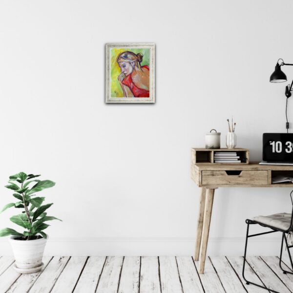 In Thought. Oil on canvas. - Image 8
