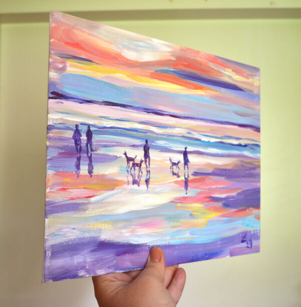 Unique small original artwork, shipped worldwide directly from the artist. Bold brushwork and vibrant colors bring personality to any space. Signed and ready to collect.