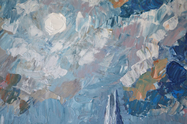 Serenity in Grey and Blue. Acrylic on canvas - Image 2