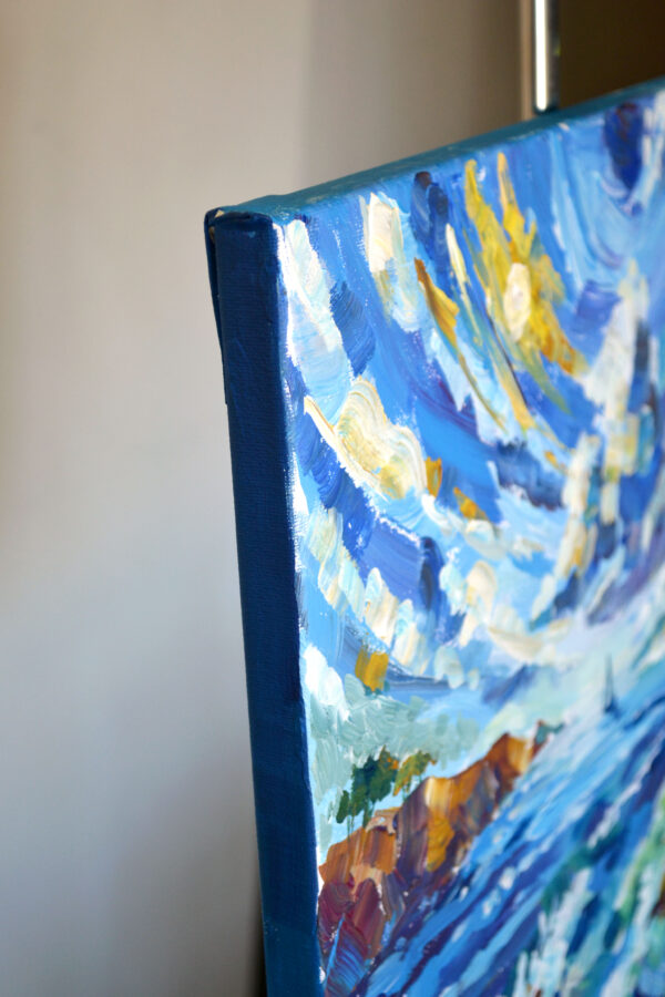 Breezy Coastal Day. Acrylic on canvas. - Image 2
