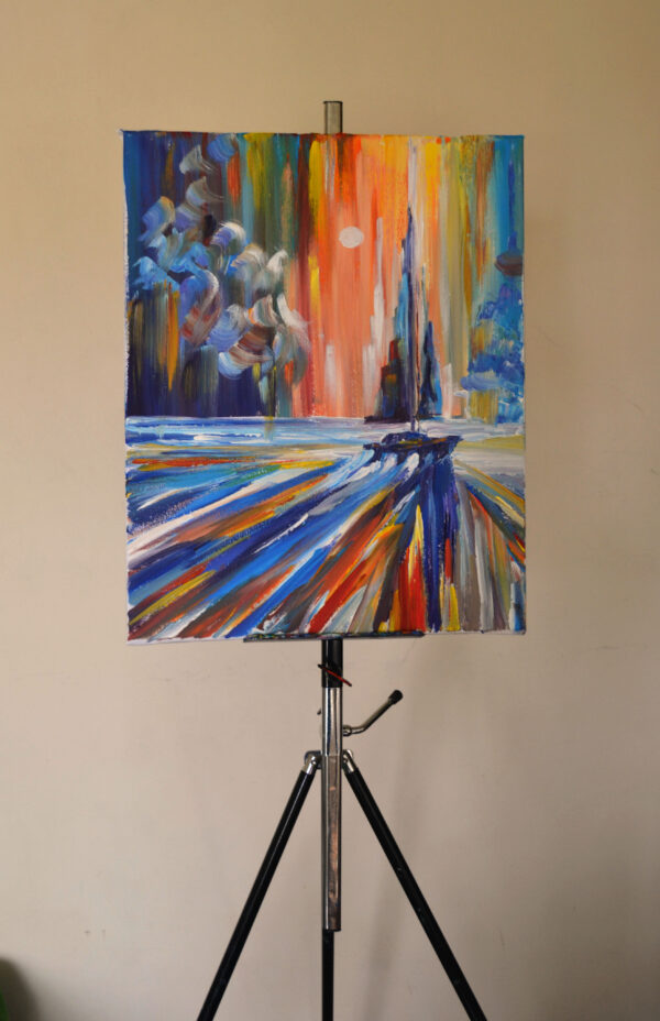 Sailing into the Spectrum. Acrylic on canvas. - Image 4