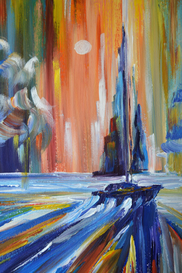 Sailing into the Spectrum. Acrylic on canvas. - Image 3