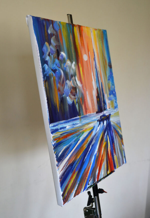 Sailing into the Spectrum. Acrylic on canvas. - Image 2