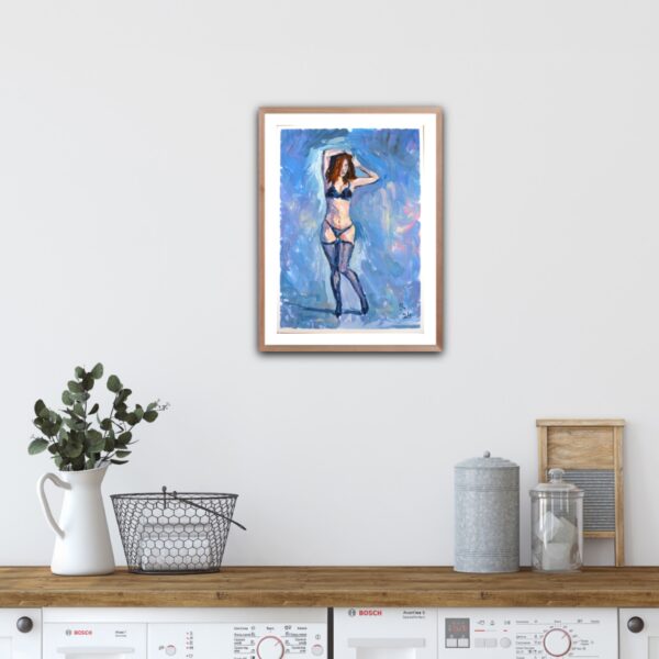 Discover "Sensual Silhouette" by Lada Kholosho – an expressive acrylic painting capturing the elegance of the human form. One-of-a-kind artwork, available now