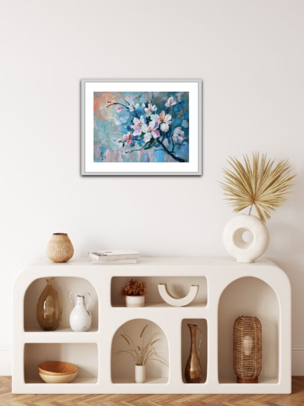 Discover "Blooming" by Lada Kholosho – a vibrant, one-of-a-kind acrylic painting celebrating spring’s renewal. Bold brushstrokes and pastel hues capture the beauty of blossoming flowers.