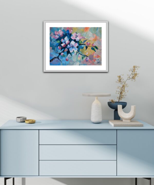 Discover "Blooming tree" by Lada Kholosho – a vibrant, one-of-a-kind acrylic painting celebrating spring’s renewal. Bold brushstrokes and pastel hues capture the beauty of blossoming flowers.