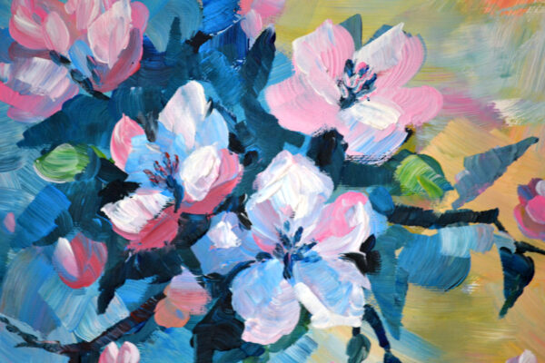 Discover "Blooming tree" by Lada Kholosho – a vibrant, one-of-a-kind acrylic painting celebrating spring’s renewal. Bold brushstrokes and pastel hues capture the beauty of blossoming flowers.