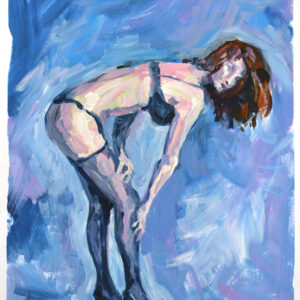 Discover "Sensual Curve in Motion" by Lada Kholosho – an expressive acrylic painting capturing the elegance of the human form. One-of-a-kind artwork, available now