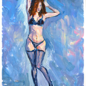 Discover "Sensual Silhouette" by Lada Kholosho – an expressive acrylic painting capturing the elegance of the human form. One-of-a-kind artwork, available now