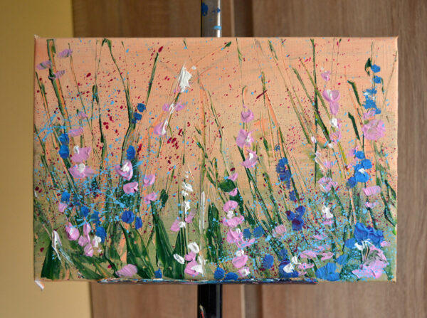 Discover Morning Bloom – a vibrant, one-of-a-kind acrylic painting by Lada Kholosho. Featuring expressive wildflowers on canvas. Signed, certified, and ships worldwide.