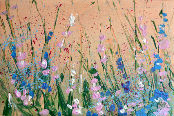 Discover Morning Bloom – a vibrant, one-of-a-kind acrylic painting by Lada Kholosho. Featuring expressive wildflowers on canvas. Signed, certified, and ships worldwide.