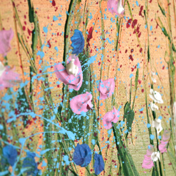Discover Morning Bloom – a vibrant, one-of-a-kind acrylic painting by Lada Kholosho. Featuring expressive wildflowers on canvas. Signed, certified, and ships worldwide.