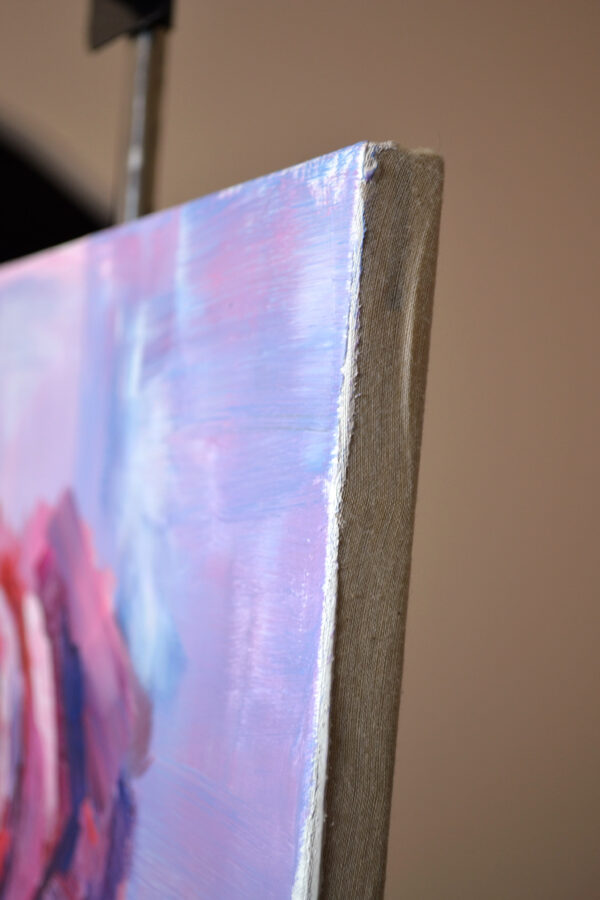 Brushstrokes of Passion – Bold Acrylic Rose Painting