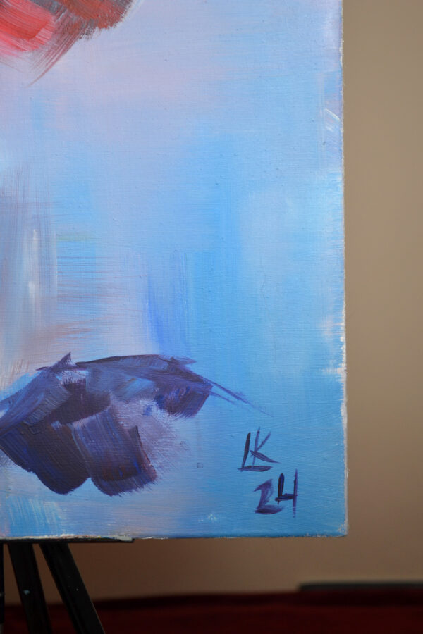 Brushstrokes of Passion – Bold Acrylic Rose Painting