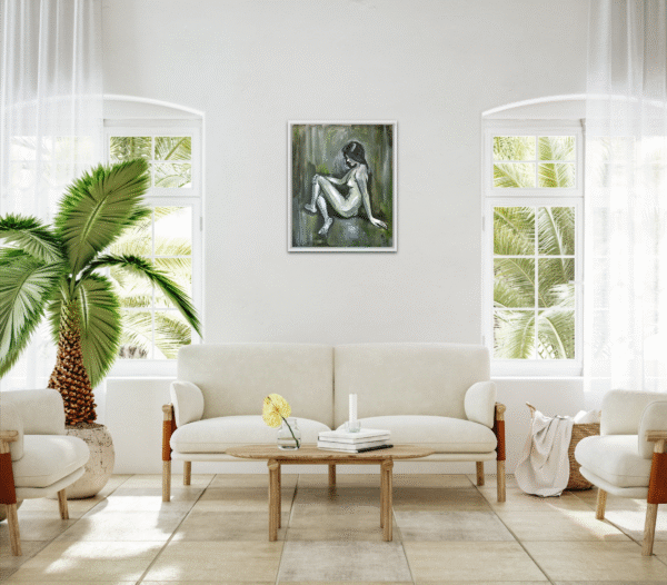 Female Nude Original Painting – Acrylic on Canvas (20x24 in / 50x60 cm)