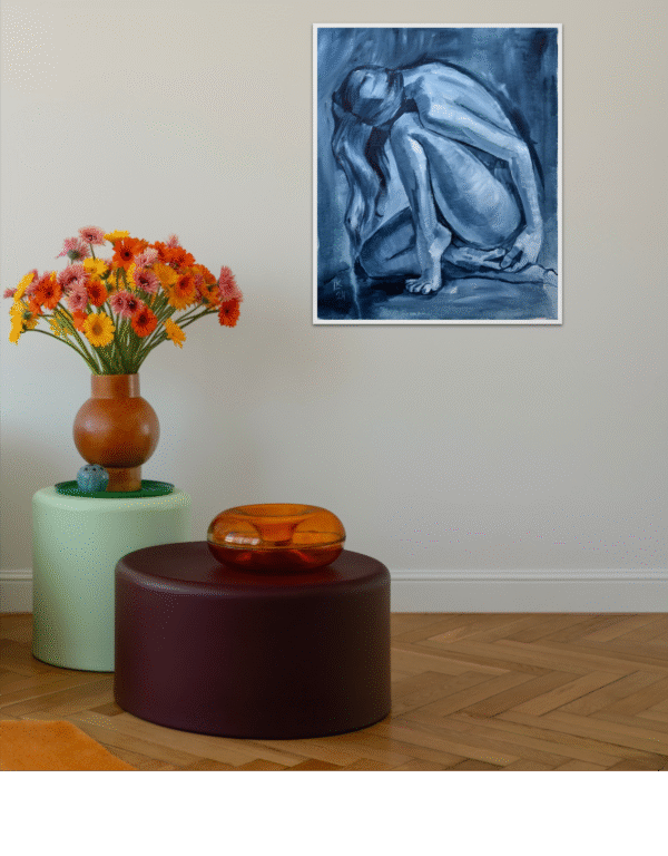 Nude Figure Art – Original Acrylic Painting on Canvas (24x20 in / 60x50 cm)