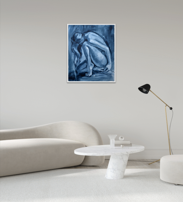 Nude Figure Art – Original Acrylic Painting on Canvas (24x20 in / 60x50 cm)