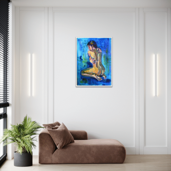 Modern Woman Figure Painting – Acrylic on Canvas (28x20 in / 70x50 cm)