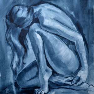 Nude Figure Art – Original Acrylic Painting on Canvas (24x20 in / 60x50 cm)