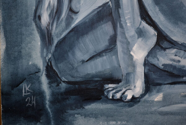 Nude Figure Art – Original Acrylic Painting on Canvas (24x20 in / 60x50 cm)