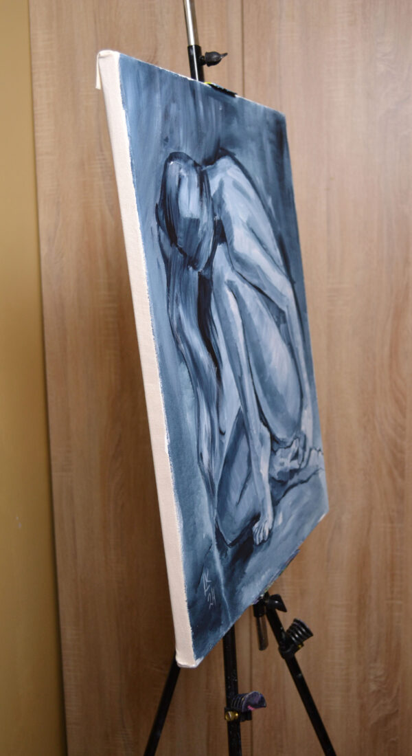 Nude Figure Art – Original Acrylic Painting on Canvas (24x20 in / 60x50 cm)