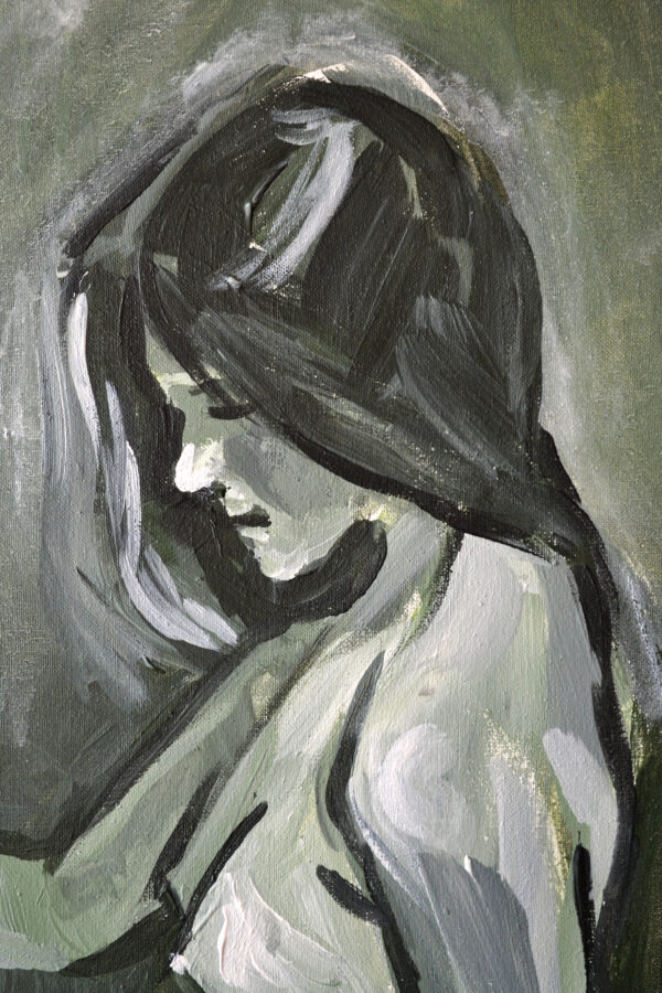 Female Nude Original Painting – Acrylic on Canvas (20x24 in / 50x60 cm)