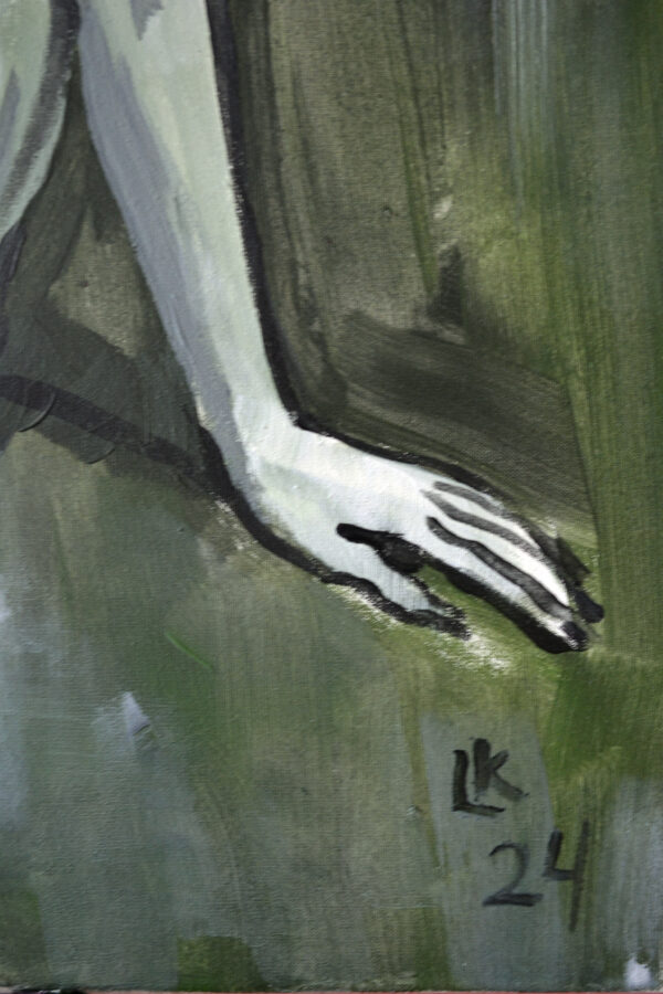 Female Nude Original Painting – Acrylic on Canvas (20x24 in / 50x60 cm)