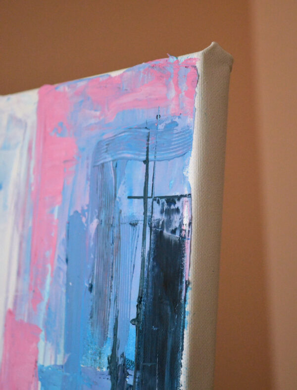 Original Abstract Cityscape Painting – Urban Acrylic Art