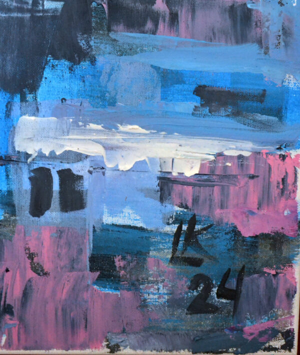 Original Abstract Cityscape Painting – Urban Acrylic Art