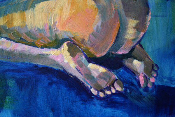 Modern Woman Figure Painting – Acrylic on Canvas (28x20 in / 70x50 cm)