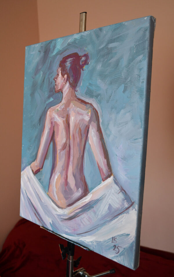 Female nude acrylic painting
