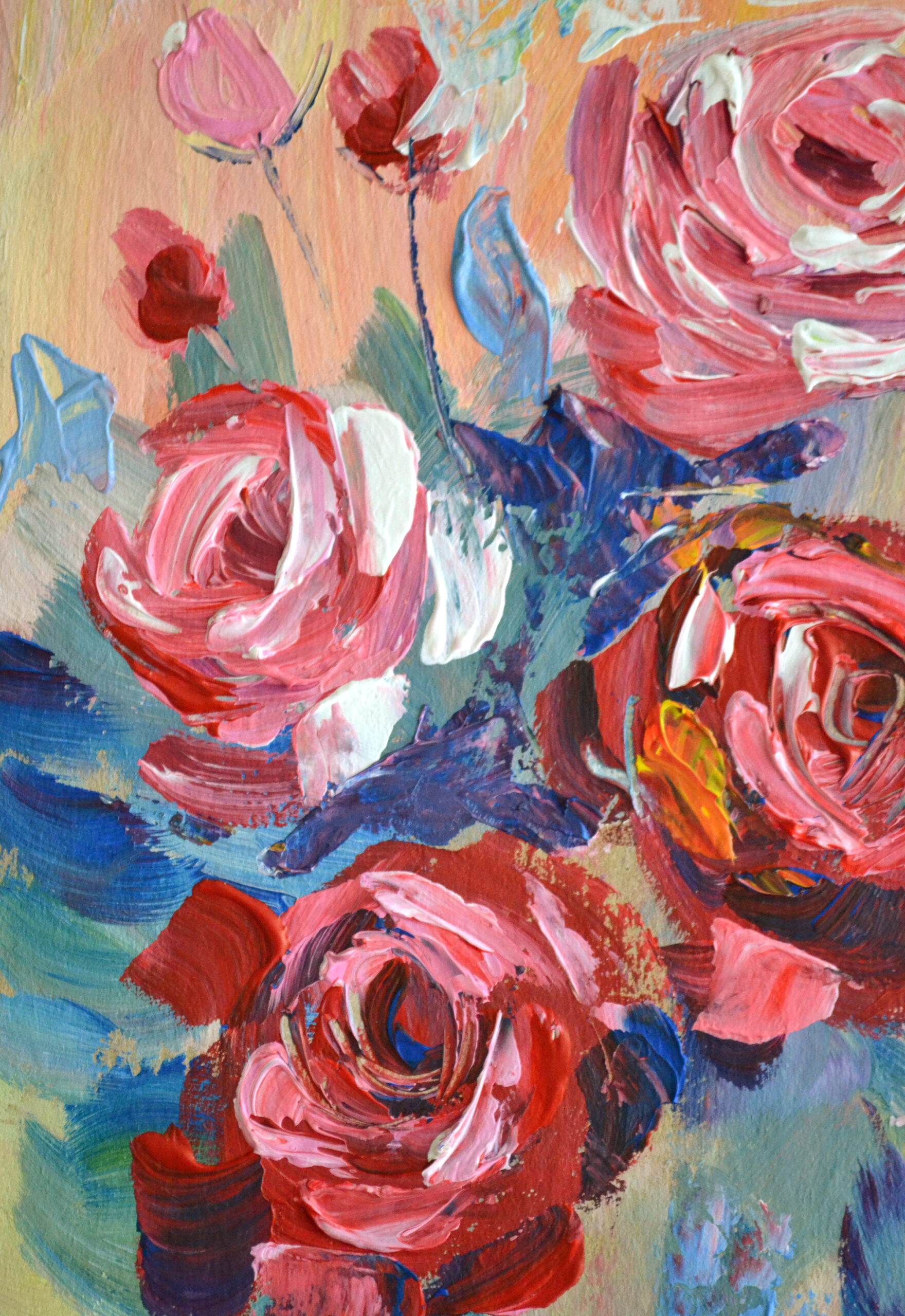 Serene botanical - original artwork by Lada Kholosho